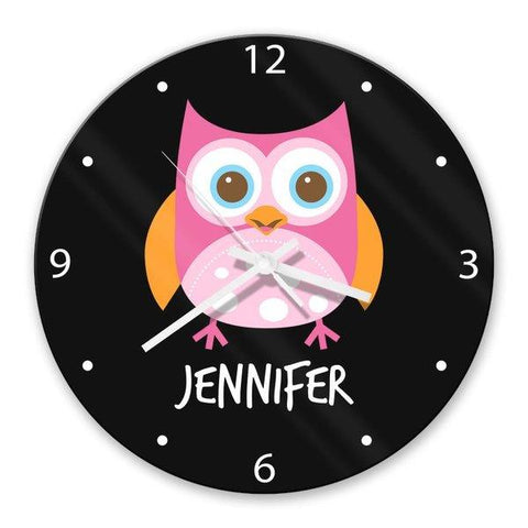 Owl Glass Clock