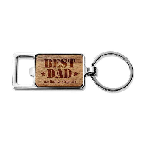 Best Dad Rectangle Metal Keyring