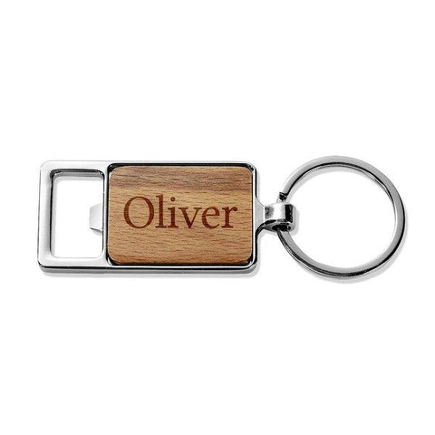 Classic Name Rectangle Metal Keyring