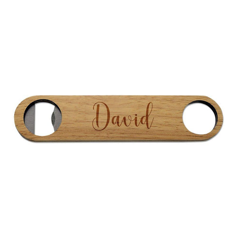 Stylish Name Wooden Bottle Opener