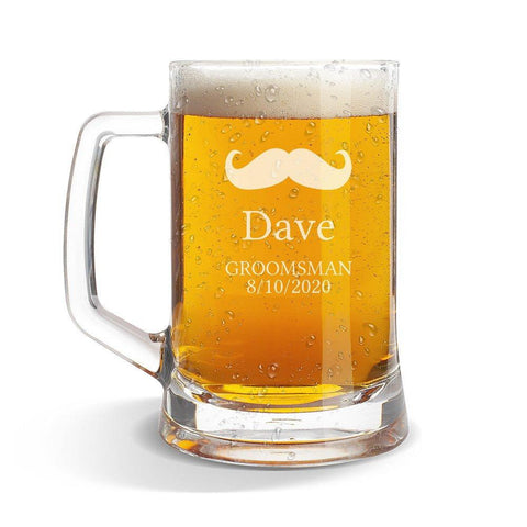 Moustache Glass Beer Mug