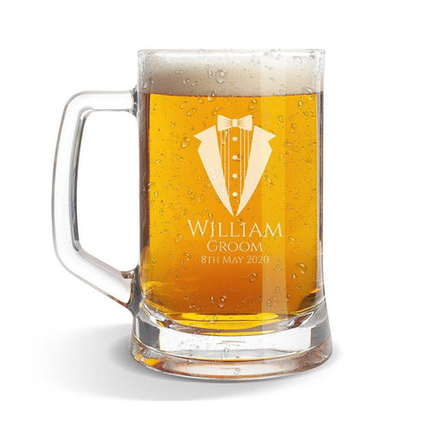 Suit Glass Beer Mug