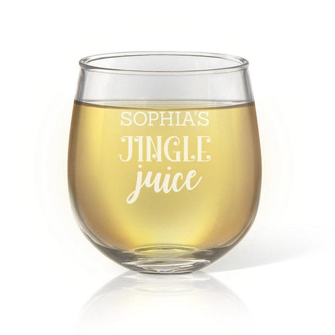 Jingle Juice Stemless Wine Glass