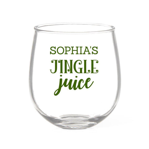 Jingle Juice Stemless Wine Glass