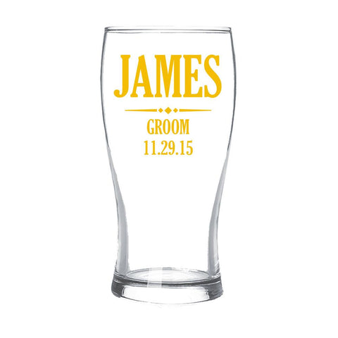 Groom Standard Beer Glass
