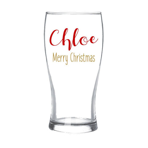 Christmas Ale Standard Beer Glass