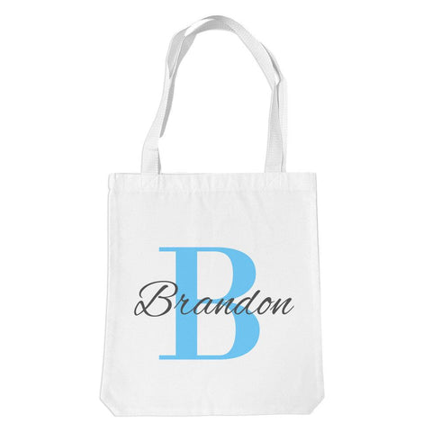 Blue Monogram Premium Tote Bag (Temporarily Out of Stock)