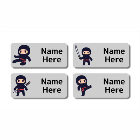 Ninja Rectangle Name Labels 32pk