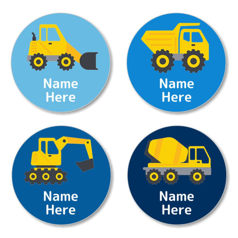 Little Digger Round Name Labels 30pk