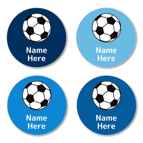 Soccer Ball Round Name Labels 30pk