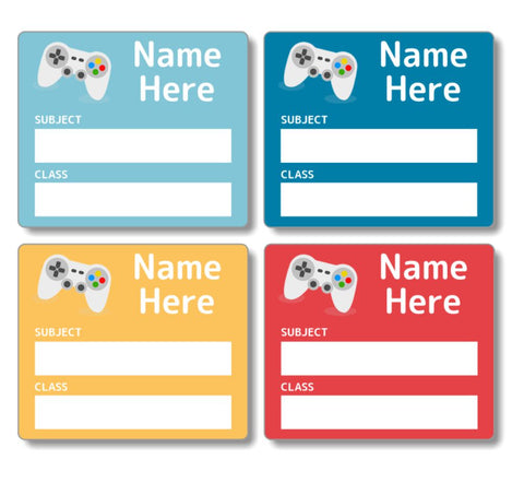 Gaming School Book Labels 16pk