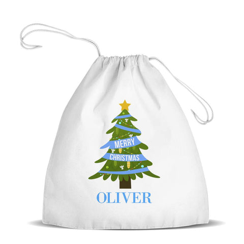 Blue Christmas Premium Drawstring Bag (Temporarily Out of Stock)