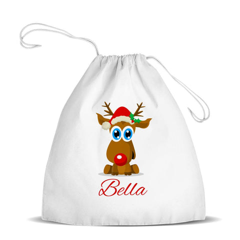 Cute Reindeer Premium Drawstring Bag (Temporarily Out of Stock)