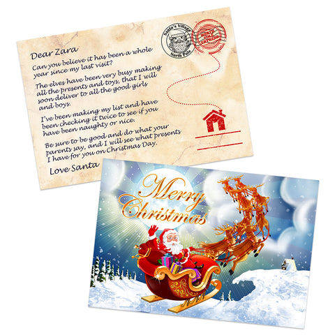 Sleigh Taking Off Santa Postcard